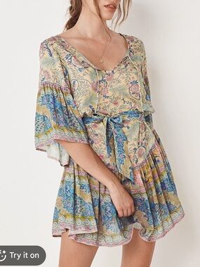Spell oasis opal mini dress, Bohemian Floral NO belt